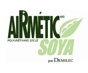 Demilec, Airmétic soya, Isolant giclé à base de soya et matériaux recyclés