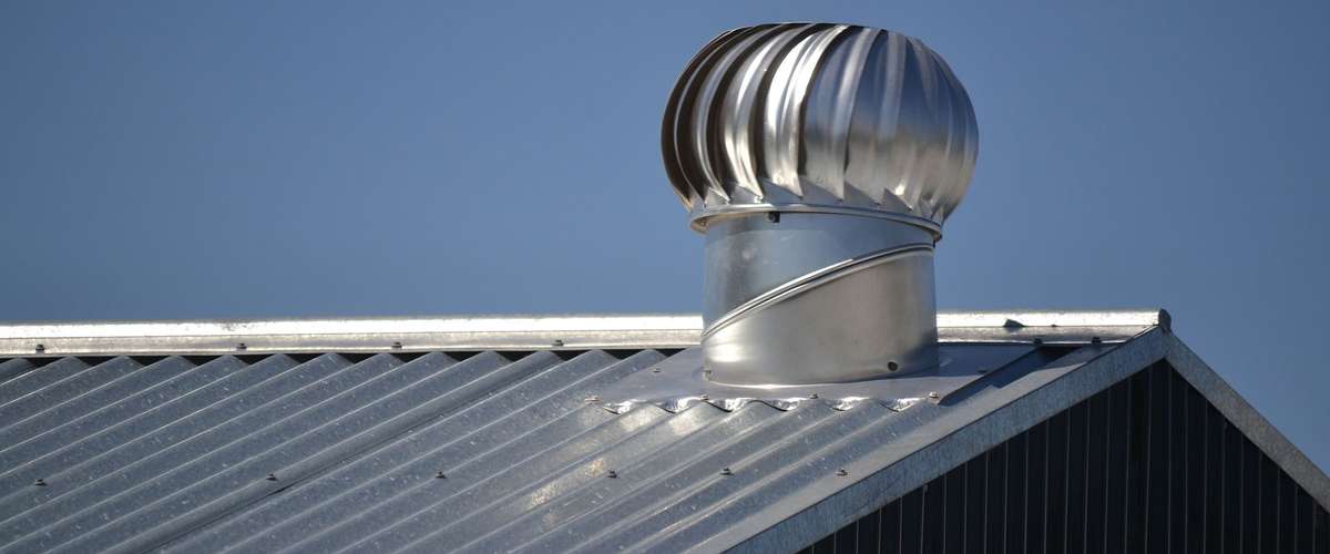 Ventilation toit tôle, plat, cathédrale ou à faible pente