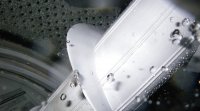 Intérieur d’une machine à laver pendant l’essorage