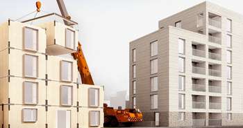 Projet Watts Grove, des maisons modulaires en CLT © Waugh Thistleton Architects