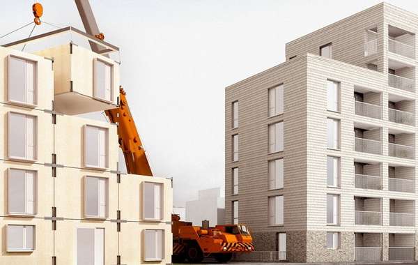 Projet Watts Grove, des maisons modulaires en CLT © Waugh Thistleton Architects