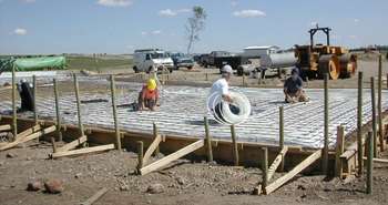Pose d’un plancher radiant