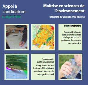 Maîtrise en sciences de l’environnement à l'Université du Québec à Tro