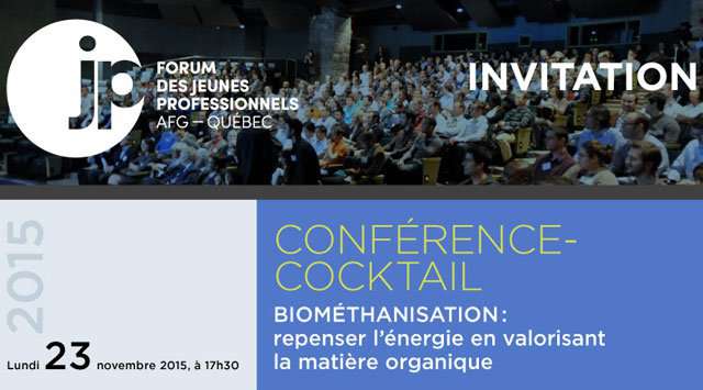 Conférence sur la biométhanisation à l'ÉTS le 23 novembre