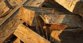 poutres colonnes de bois lamellé-collé Chantiers Chibougamau