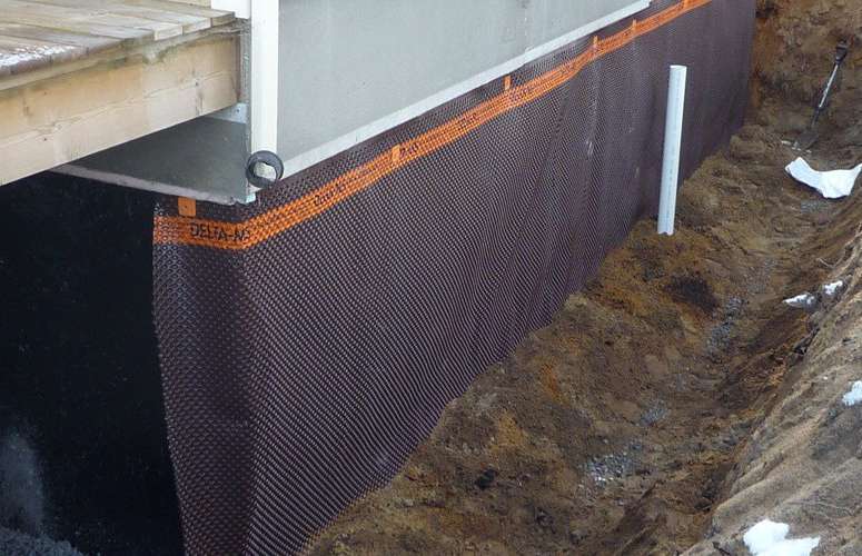 Murs et semelles imperméables