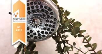 Une douche Ecoflow chez Jacinthe. Photo Jacinthe Dagenais-Côté