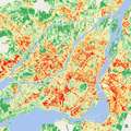 Carte des îlots de chaleur urbain à Montréal