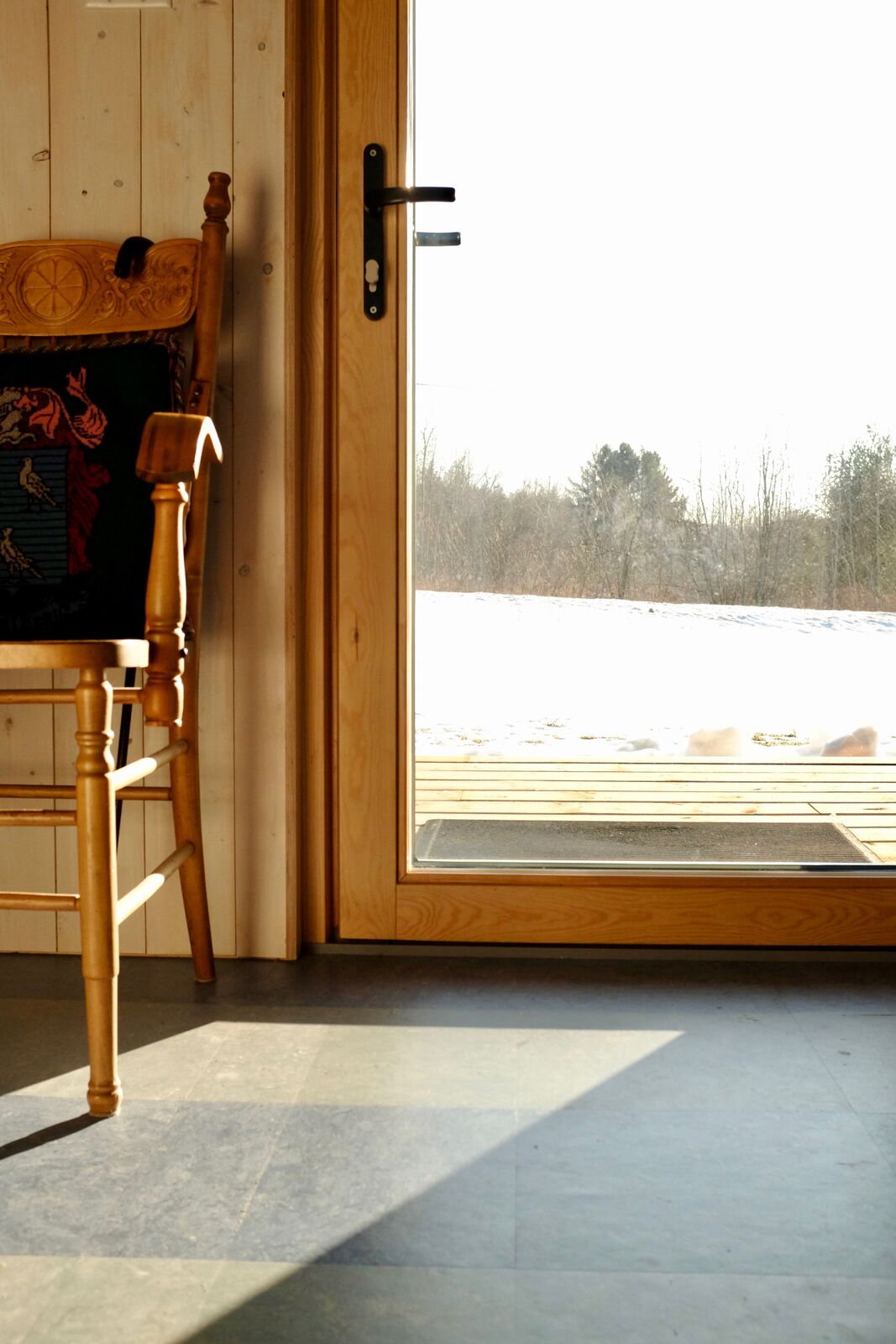 Gains solaires passifs dans la maison des Sources (Springhouse) certifiée Passive House et LEED
