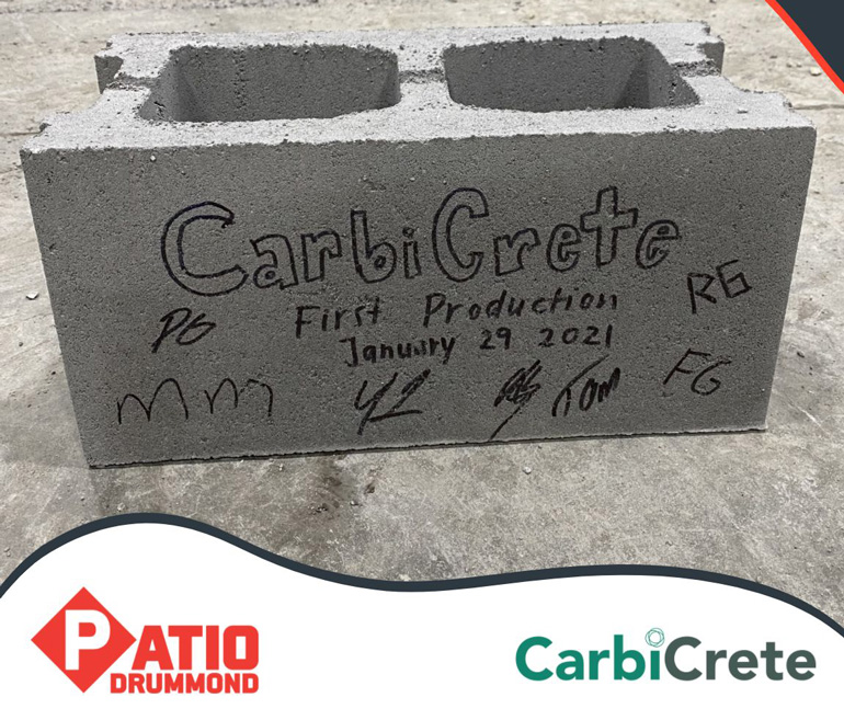 béton impact carbon négatif canada