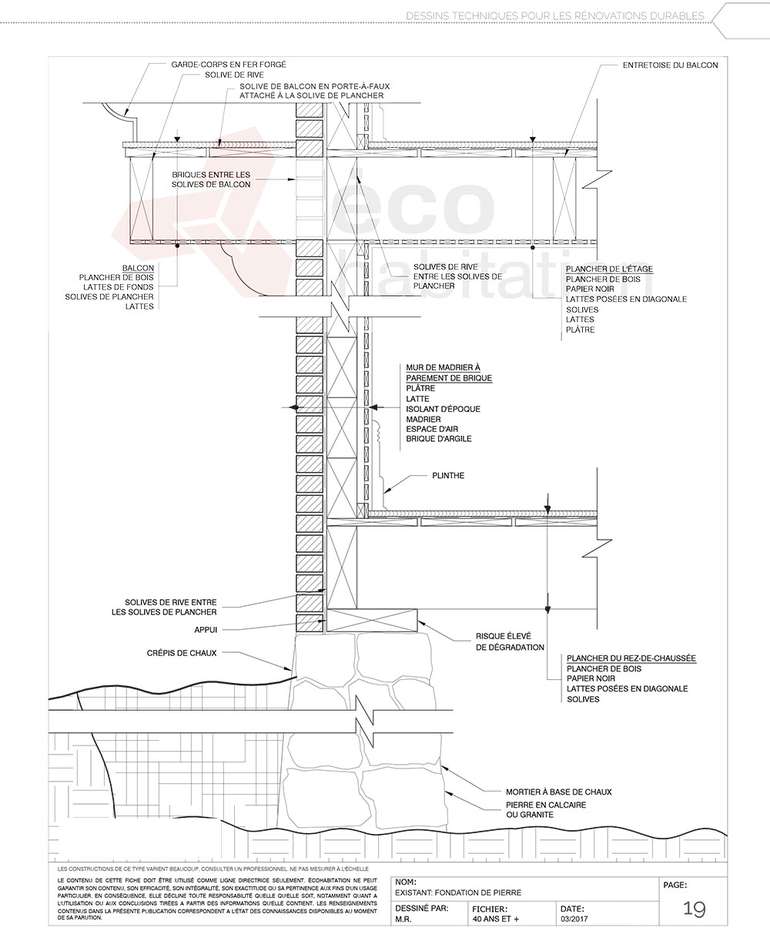 dessin technique rénovation du vide sanitaire