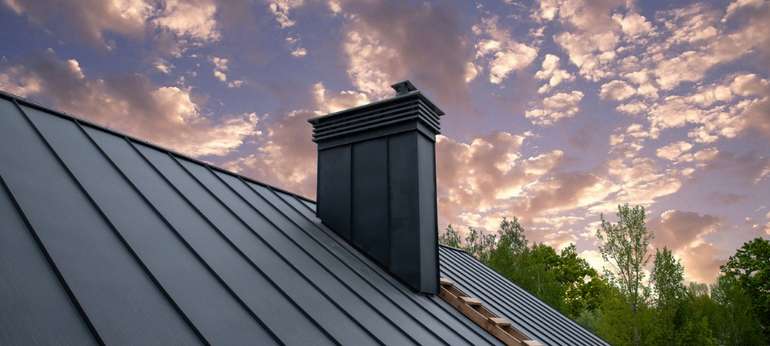 Toit métalique d'une maison