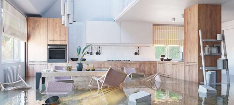 Inondation dans une maison
