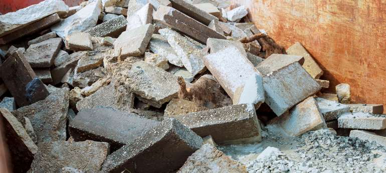 Bac béton chantier