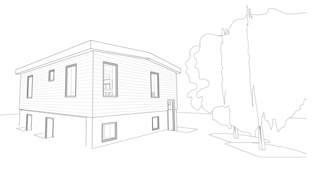 Plans de la maison, volumétrie