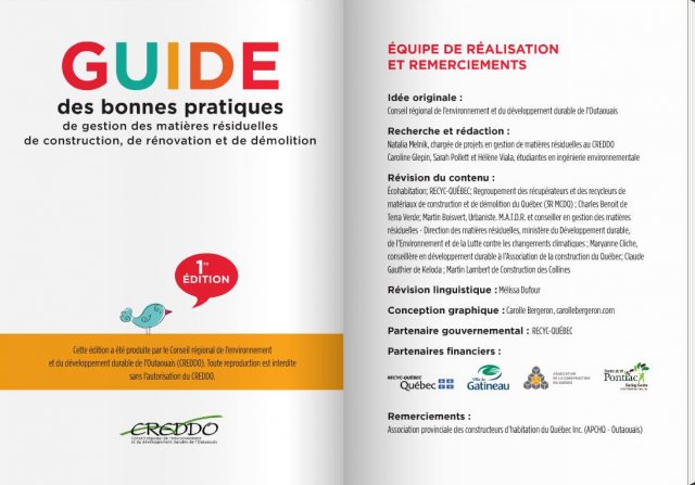 Guide des bonnes pratiques de gestion des déchets de chantier